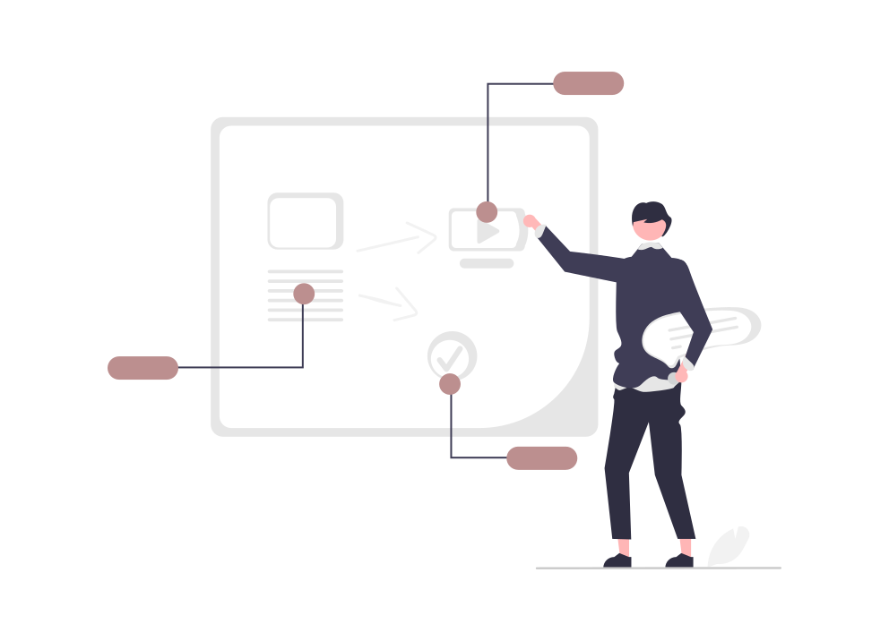 Corporate leader giving presentation